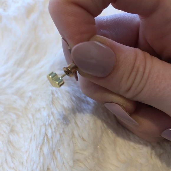 Gold or Silver Dainty Heart Earrings Gift for Her - Picture 6 of 8